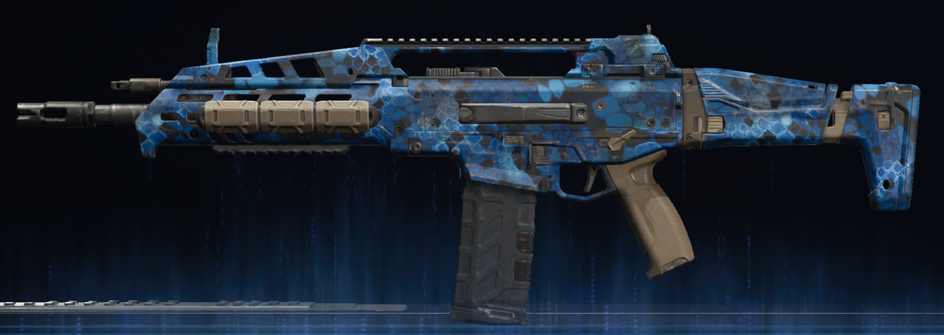 Rendu du camouflage Serpent saphir sur M8A1