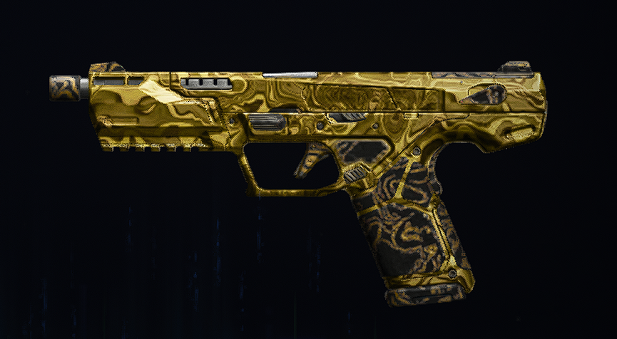 Rendu du camouflage Damas doré sur Velox 5.7