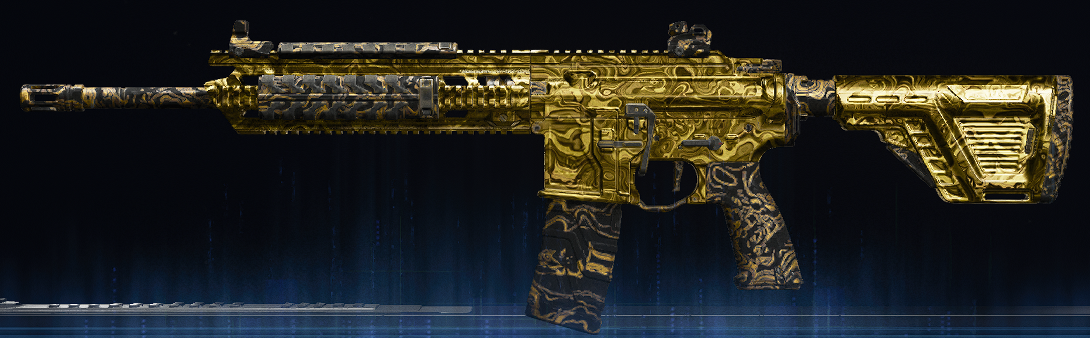 Rendu du camouflage Damas doré sur MK35 ISR