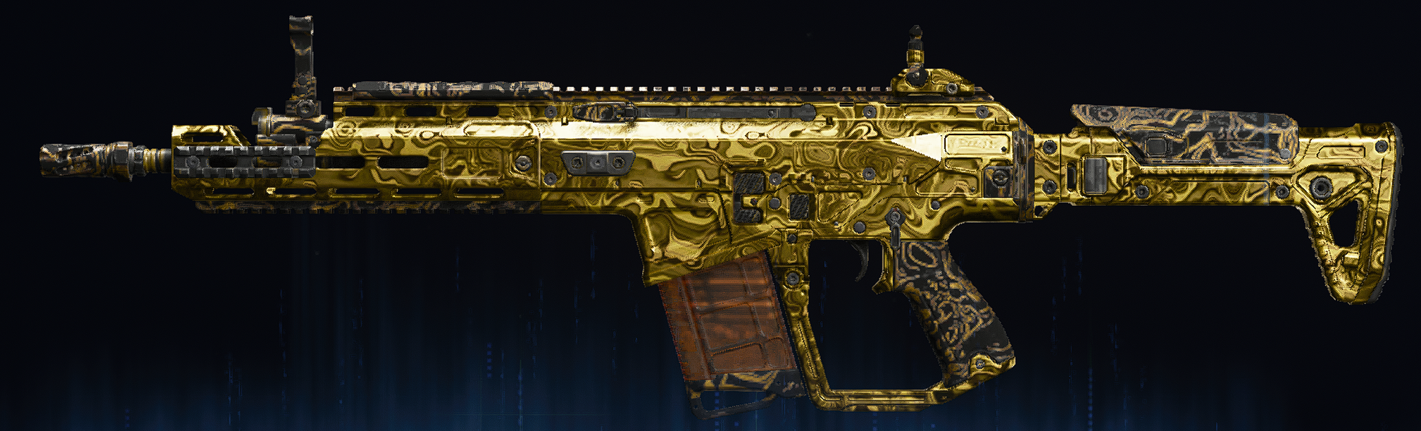 Rendu du camouflage Damas doré sur MXR-17