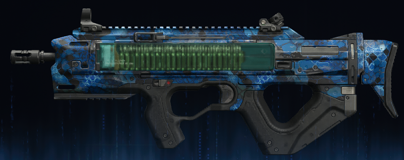 Rendu du camouflage Serpent saphir sur Carbon 57