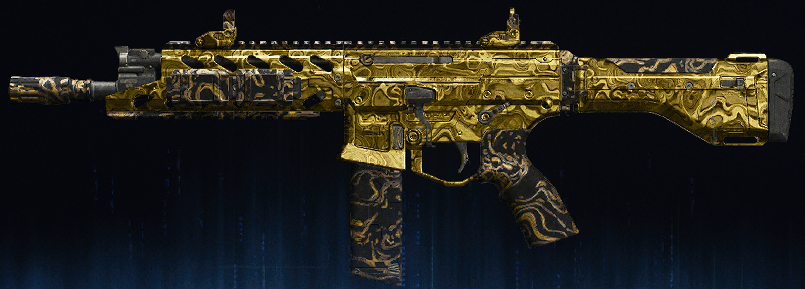 Rendu du camouflage Damas doré sur Peacekeeper Mk1