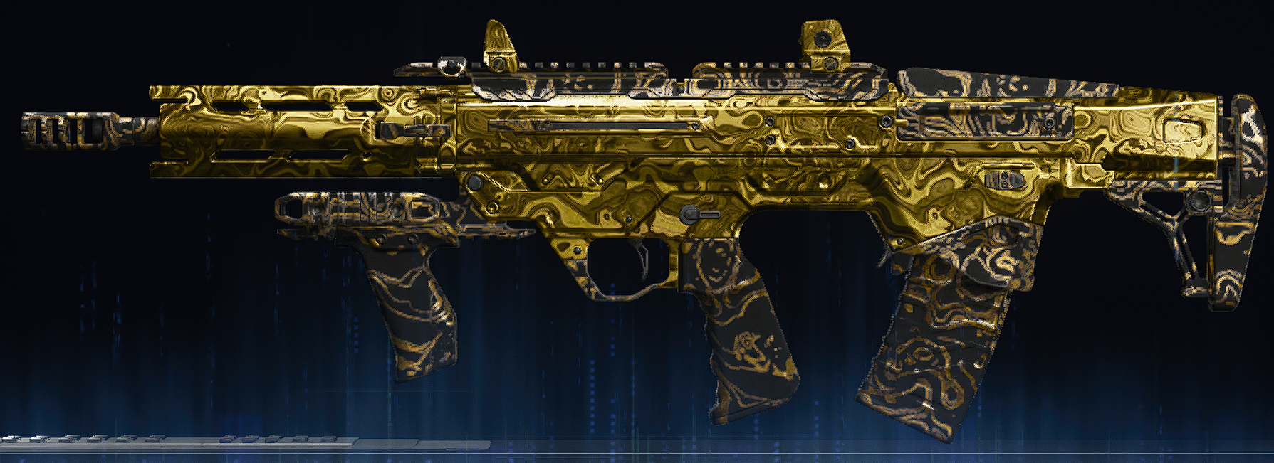 Rendu du camouflage Damas doré sur Maddox RFB